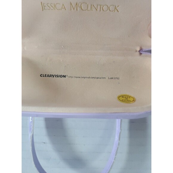 Jessica McClintock Eyeglass Case. Hard Purple‎ Floral Cute Lilac - Picture 4 of 5